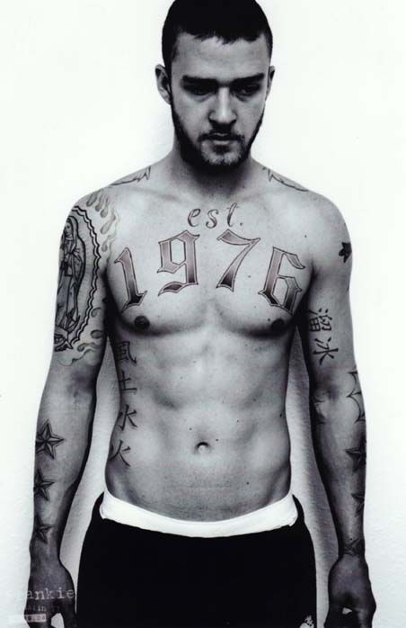 Justin Timberlake Shirtless Tattoos 