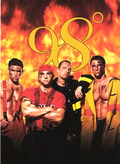 Shirtless Boy Band - 98 Degrees, Jeff Timmons, Nick Lachey, Justin Jeffre and Drew Lachey