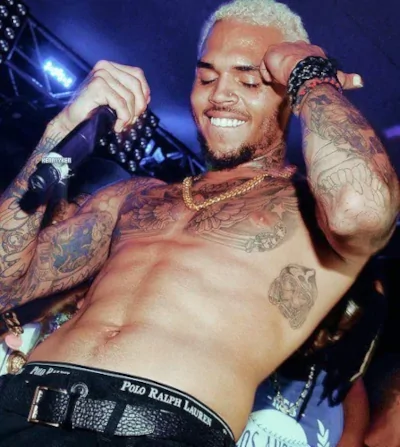 Chris Brown Shirtless - abs