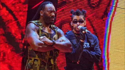 Wrester Booker T and Bad Bunny
