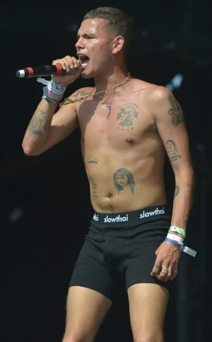 Slowthai Shirtless in Boxers