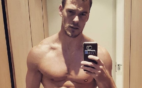 Alan Ritchson Shares a Shirtless Photo From the Set of 'Reacher