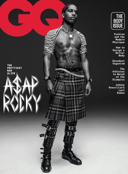 A$AP Rocky Shirtless for GQ magazine