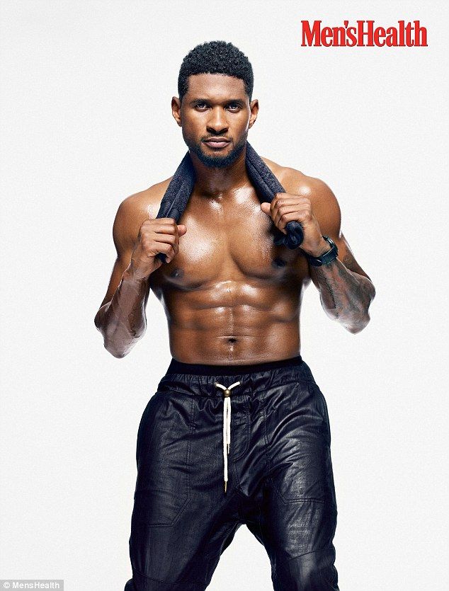 Usher Shirtless in Men's Health Magazine in 2013